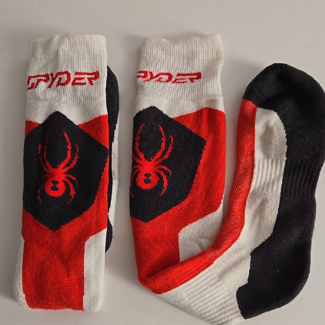 Spyder Men's Red And Black Socks